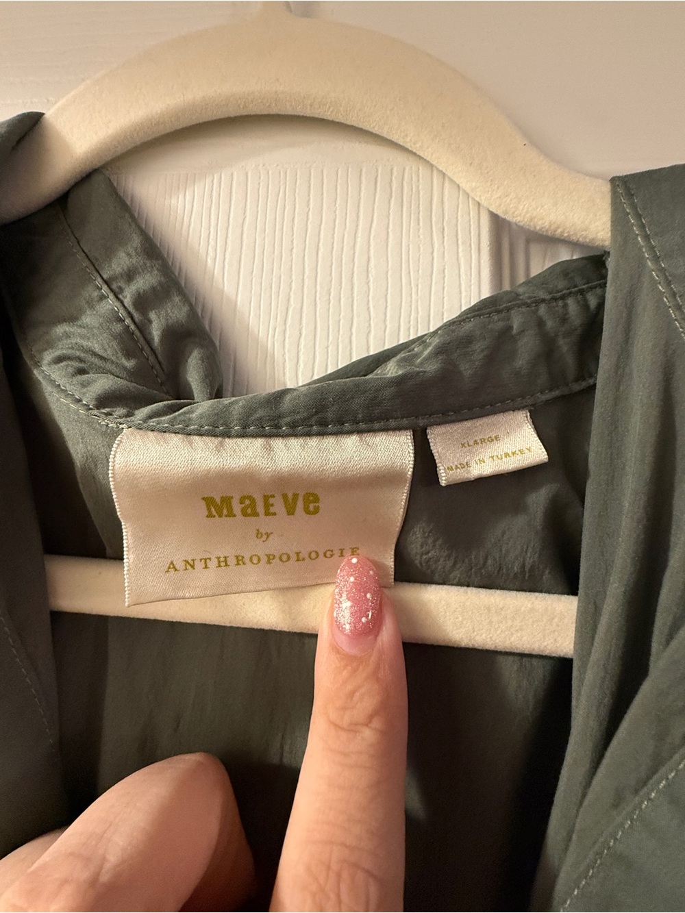Maeve Olive Green Utility Midi Shirt Dress - Picture 4 of 4